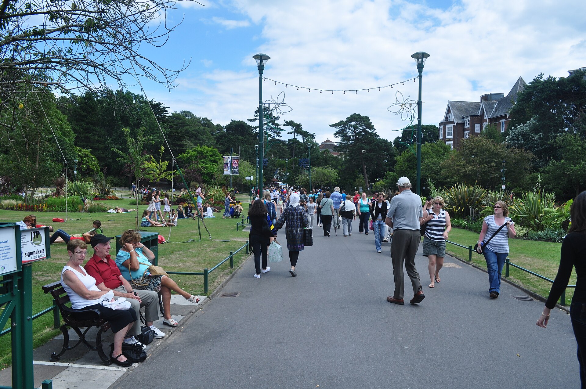 The Lower Gardens in Bournemouth town centre